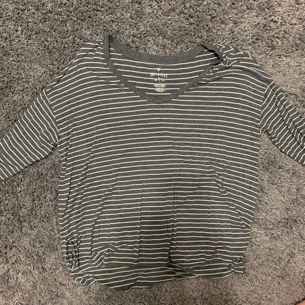 American Eagle Long Sleeve Shirt with Stripes
